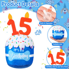 Dansydaisy juguete-peluche-con-chillido-perro-azul: ideal para juego interactivo y diversión duradera.