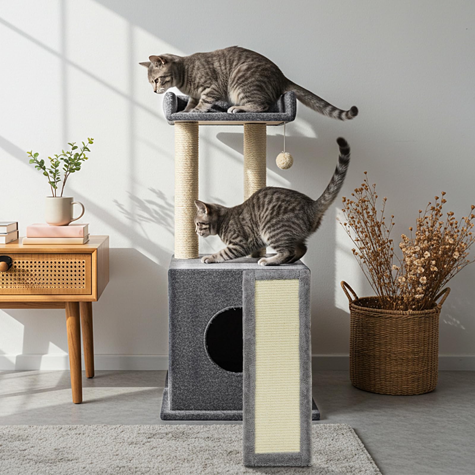 Dansydaisy conjunto de instalación para renovar tu torre de gatos.