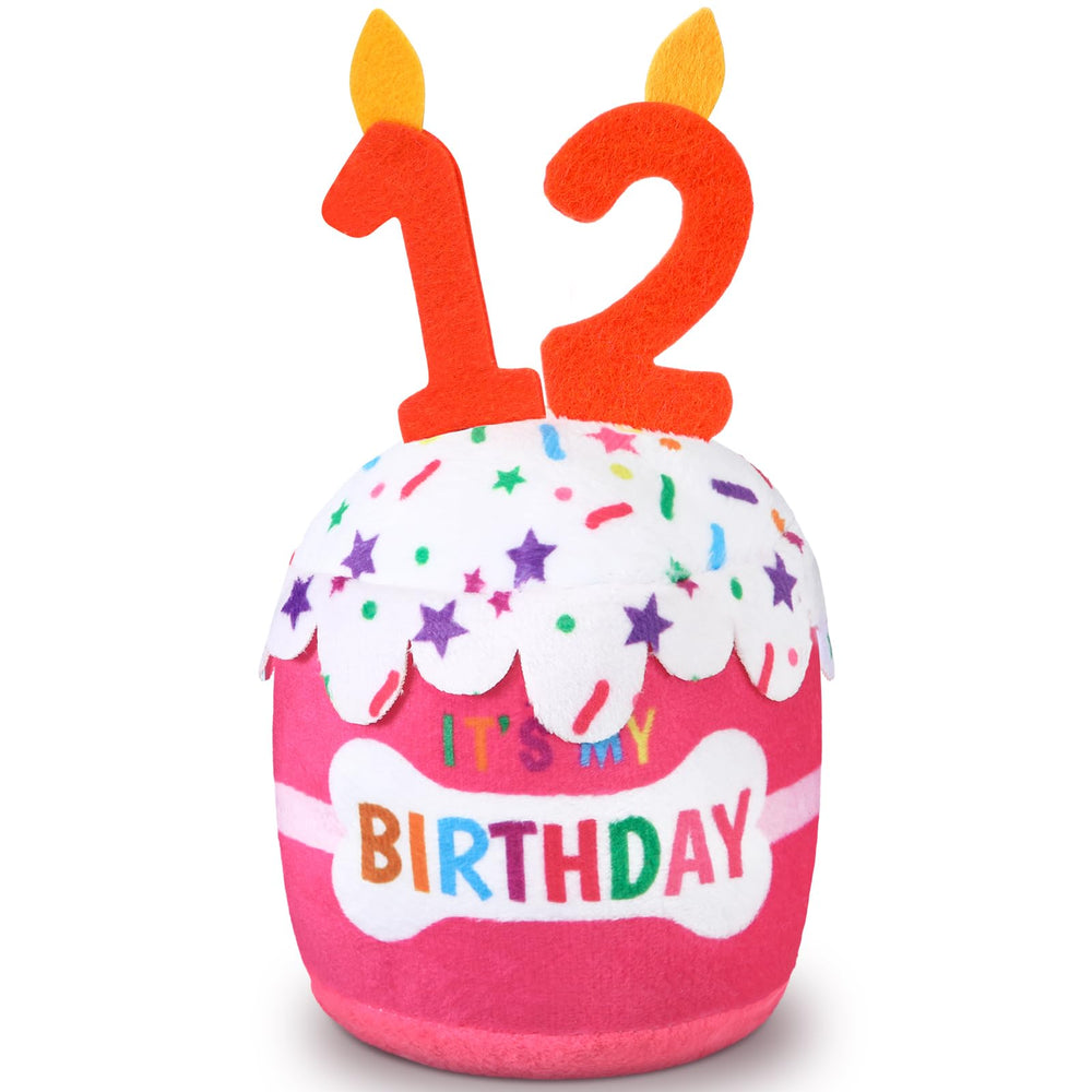 Dansydaisy pastel de cumpleaños para perros rosa, ideal para fiestas divertidas.