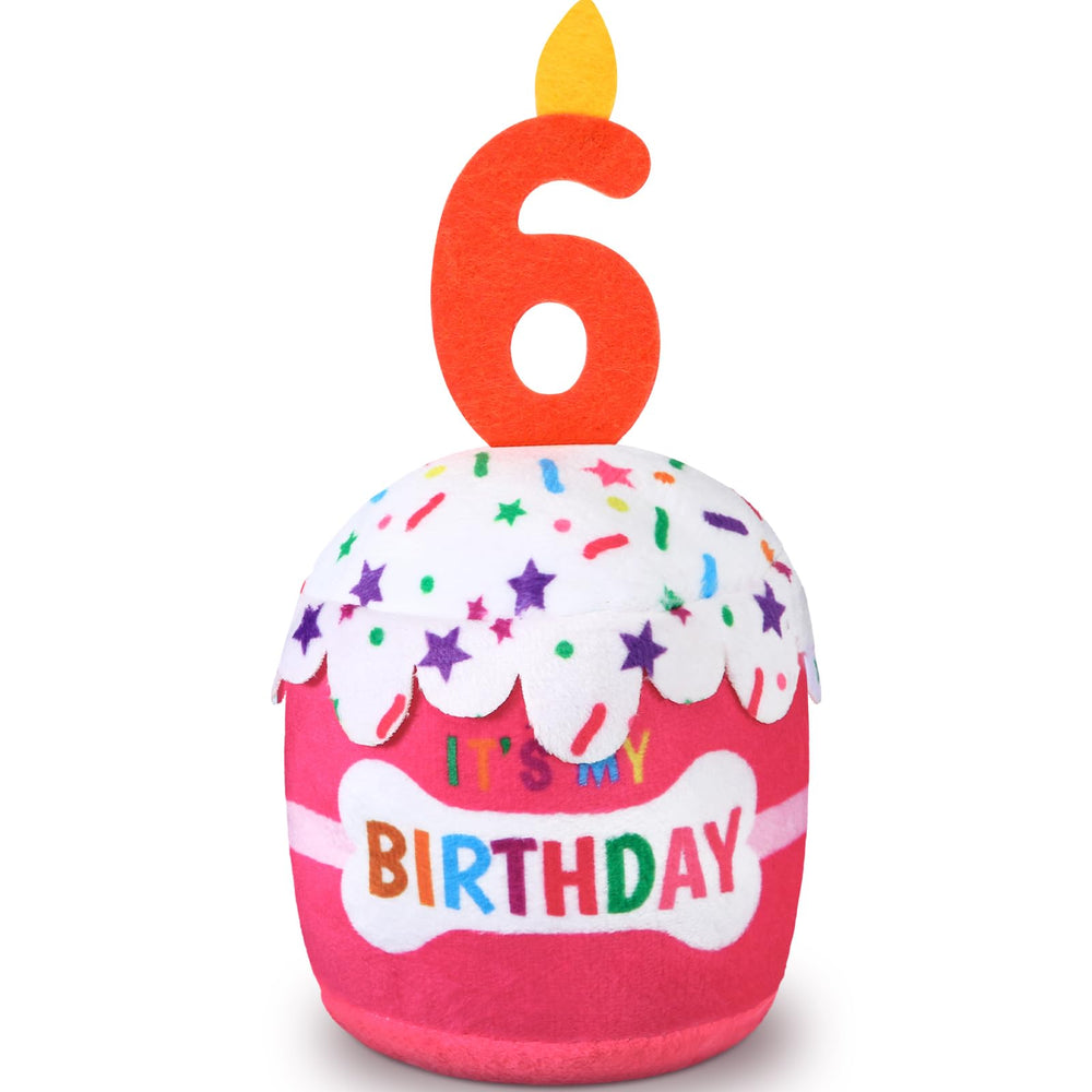 Dansydaisy torta-cumpleanos-perro-6to rosa: pastel interactivo para celebrar su cumpleaños