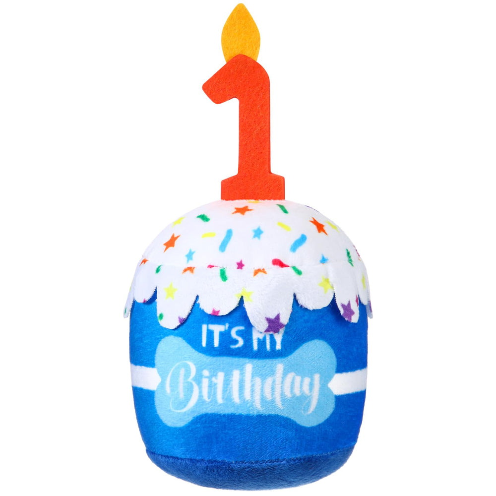 Dansydaisy torta de cumpleaños para perros en azul, perfecta para fiestas y juego.