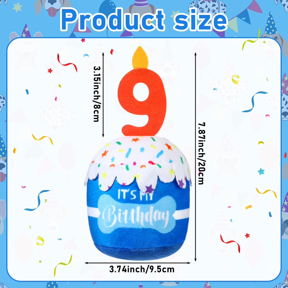 Dansydaisy torta-perro-peluche-azul-3d: regalo tierno y decoracion festiva para la fiesta.