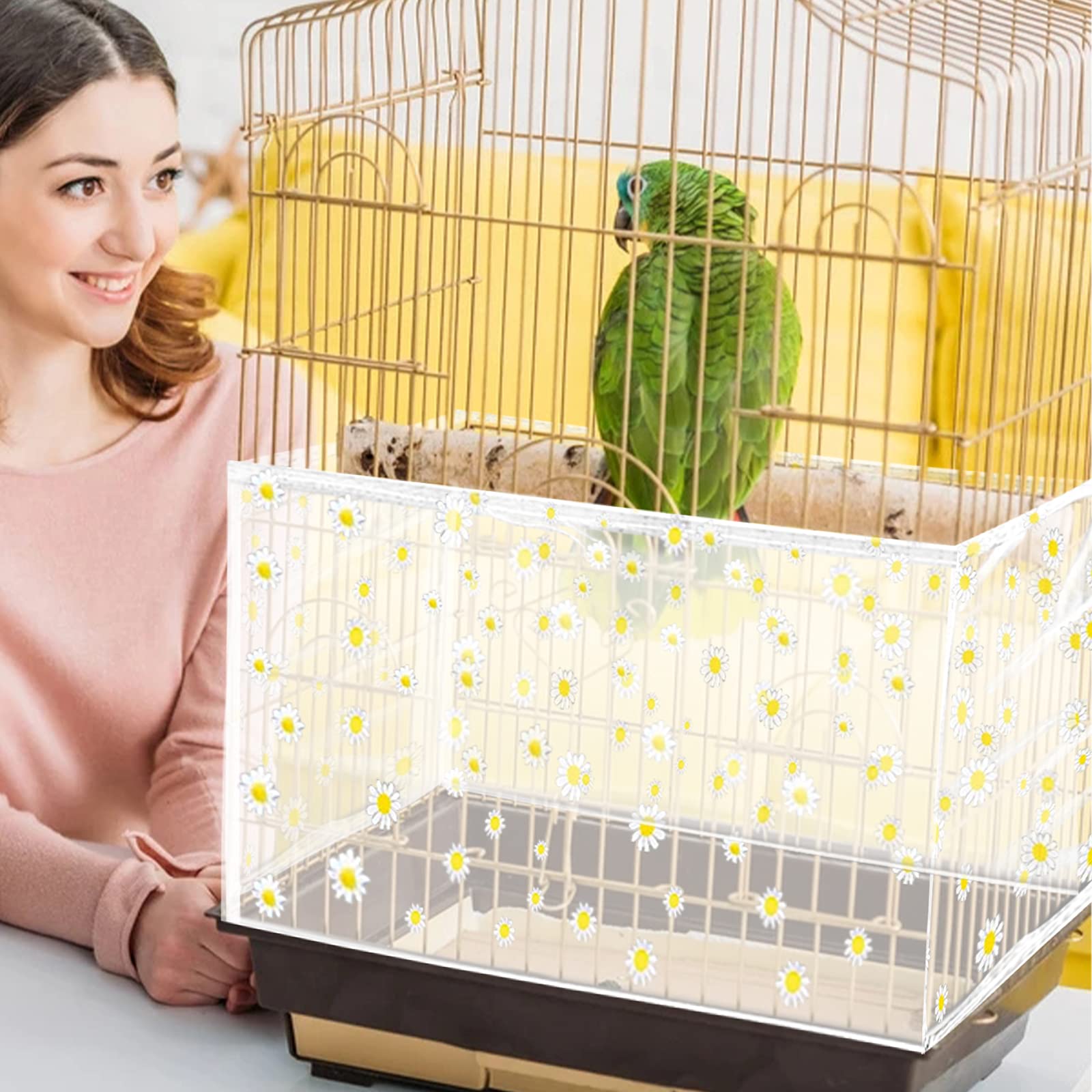 Daoeny diseño versátil para jaulas redondas y rectangulares, apto para diversas aves.