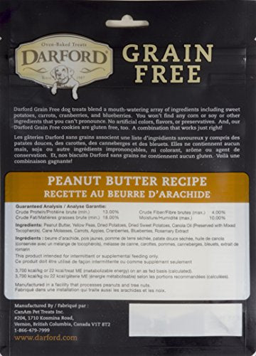 Galletas para perros Darford horneadas en Canadá, sin granos y antioxidantes.