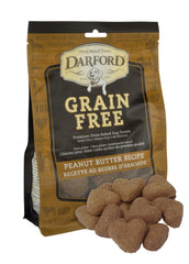 Galletas Darford sin granos para perros, sabor mantequilla de cacahuete, crujientes.