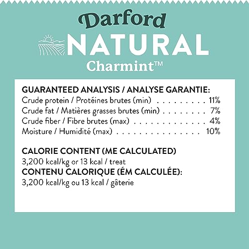 Darford Natural Charmint, ingredientes visibles con perejil y menta para aliento fresco.