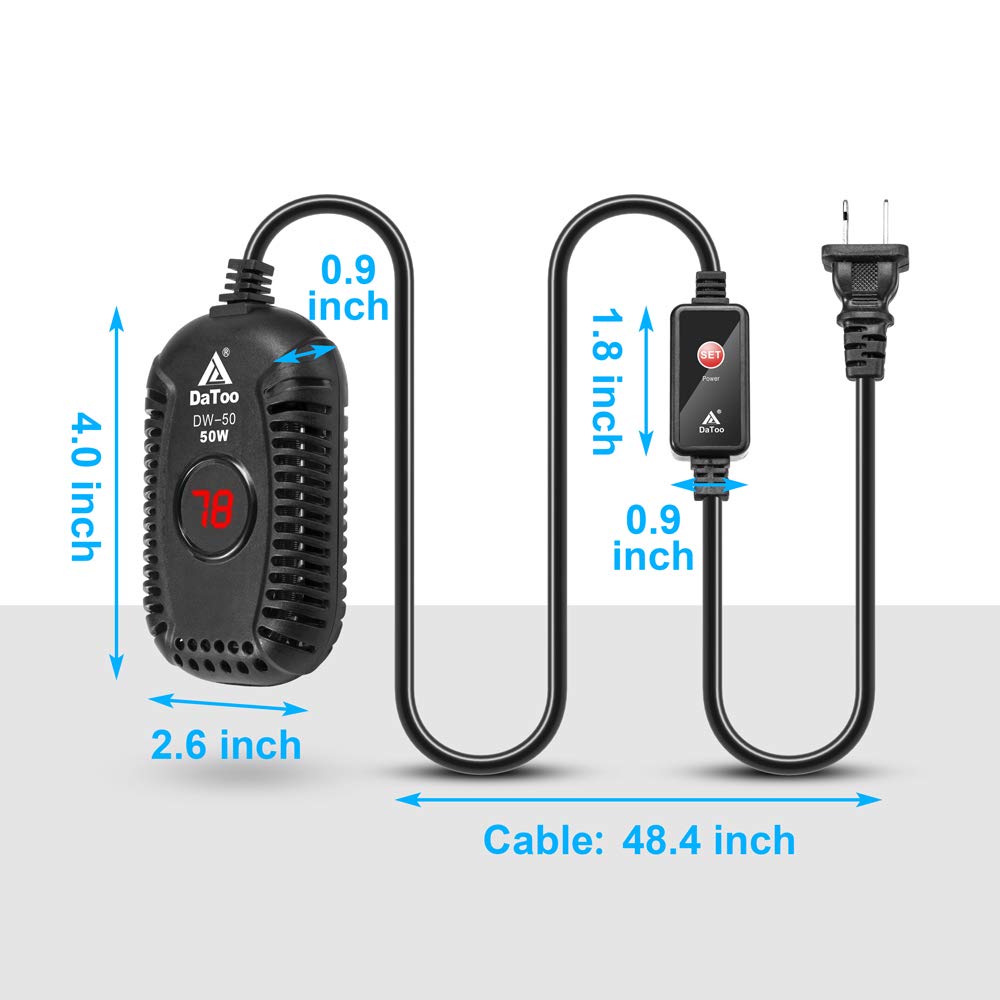 DaToo 50W con carcasa ABS resistente protege contra impactos y químicos