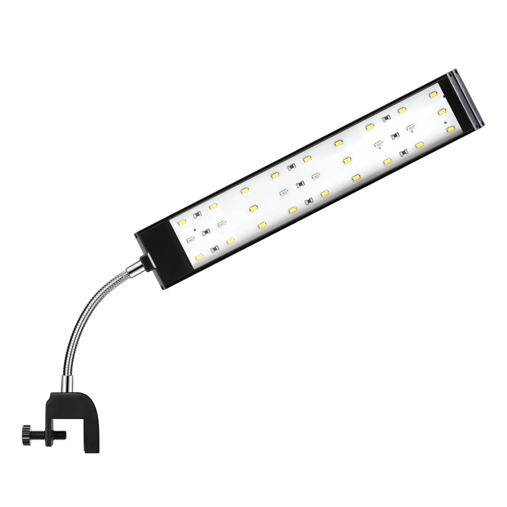DaToo luz acuario clip 10W ilumina tu acuario con brillo suave y eficiente.