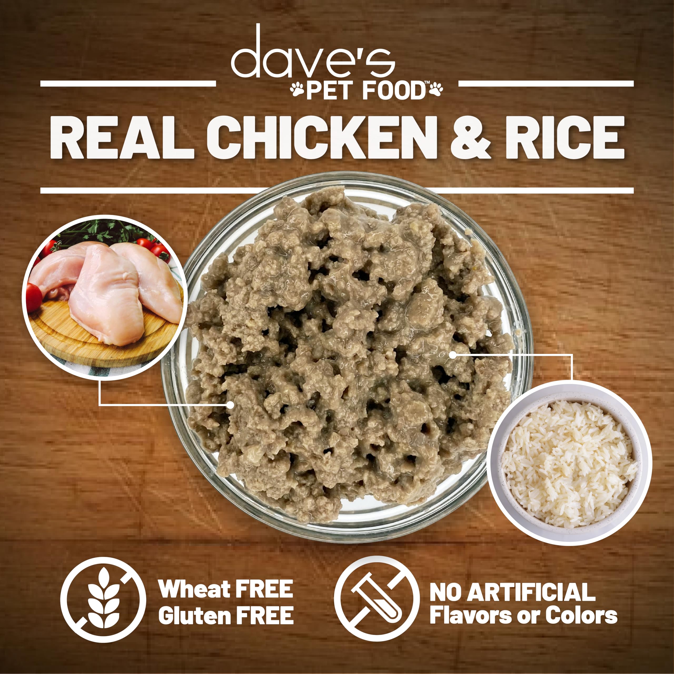 Dave's Pet Food como complemento sabroso para la comida diaria del perro.