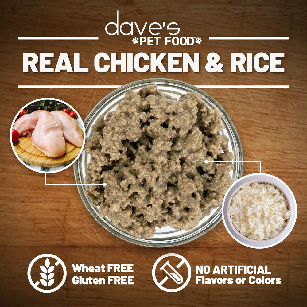 Dave's Pet Food como complemento sabroso para la comida diaria del perro.