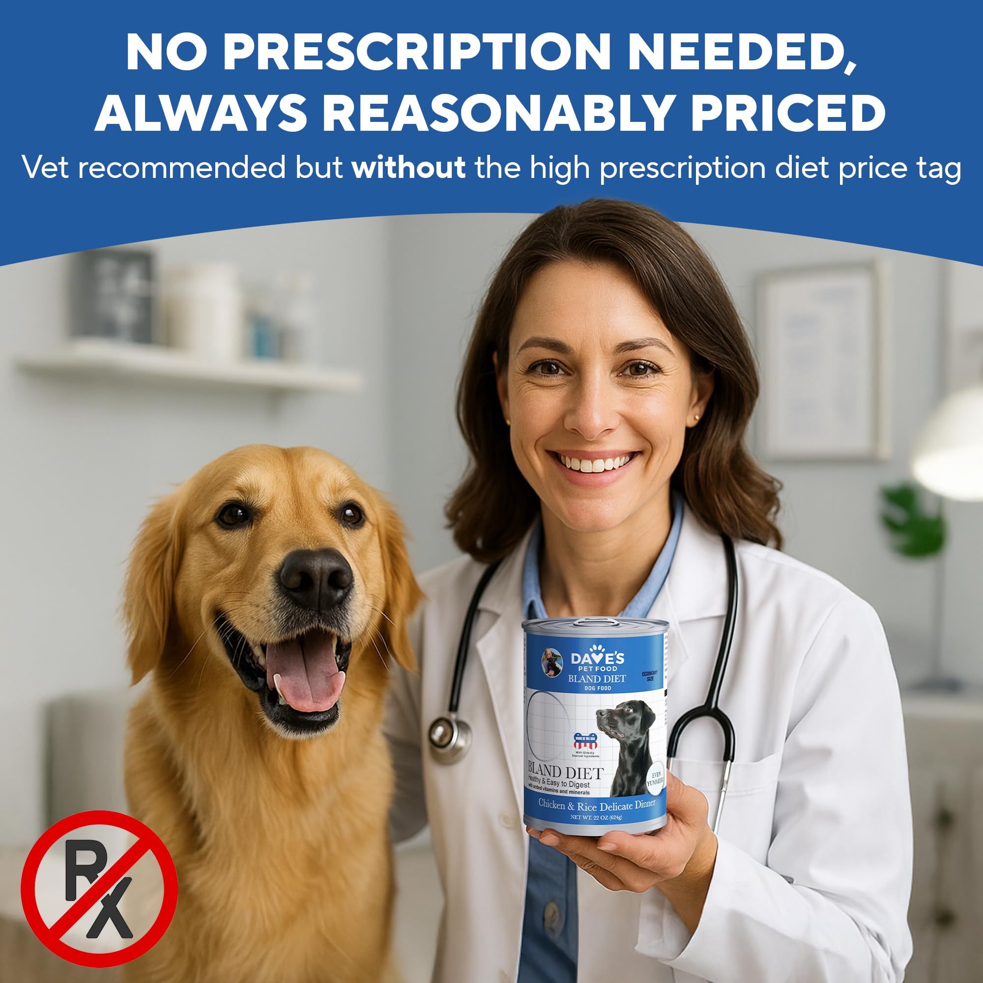 Dave's Pet Food dieta blanda estomago sensible, apoyo natural para perros
