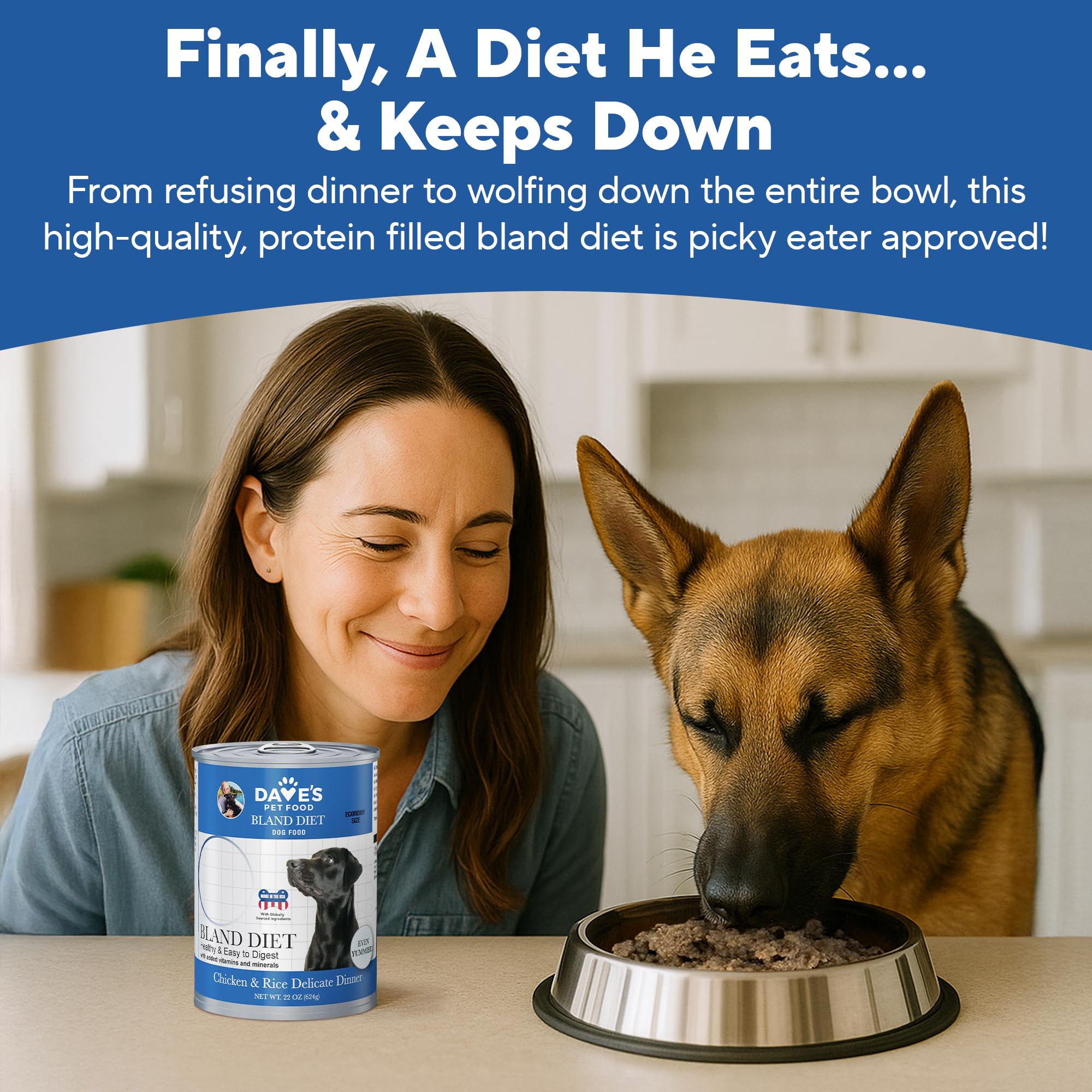 Dave's Pet Food dieta blanda uso en transicion, ayuda a estabilizar la digestión