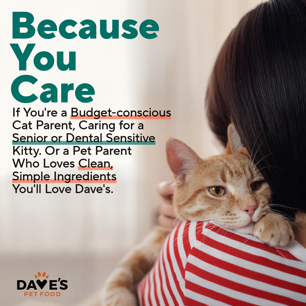 Dave's Pet Food Gato Pate: envasado práctico para despensa.