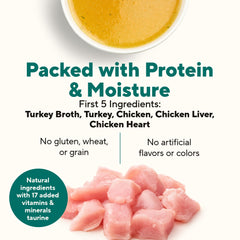 Dave's Pet Food Gato Pavo y Menudillos Pate: textura cremosa en plato.