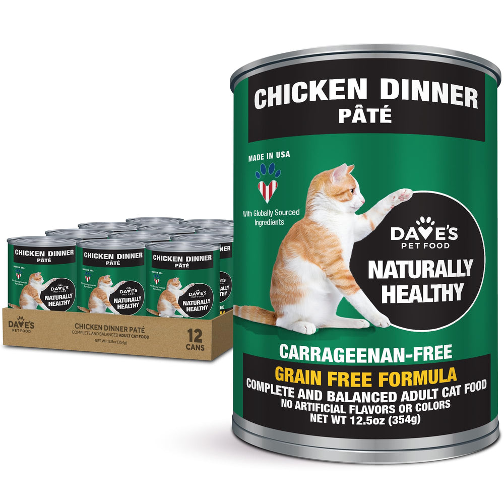 Dave's Pet Food lata para gatos con paté de pollo, sabrosa y lista para servir