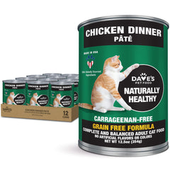 Dave's Pet Food lata para gatos con paté de pollo, sabrosa y lista para servir