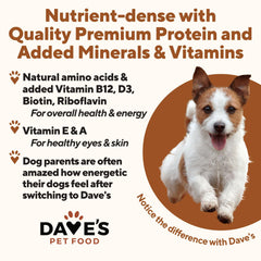 Dave's Pet Food: envase de 13,2 onzas, fácil de medir.