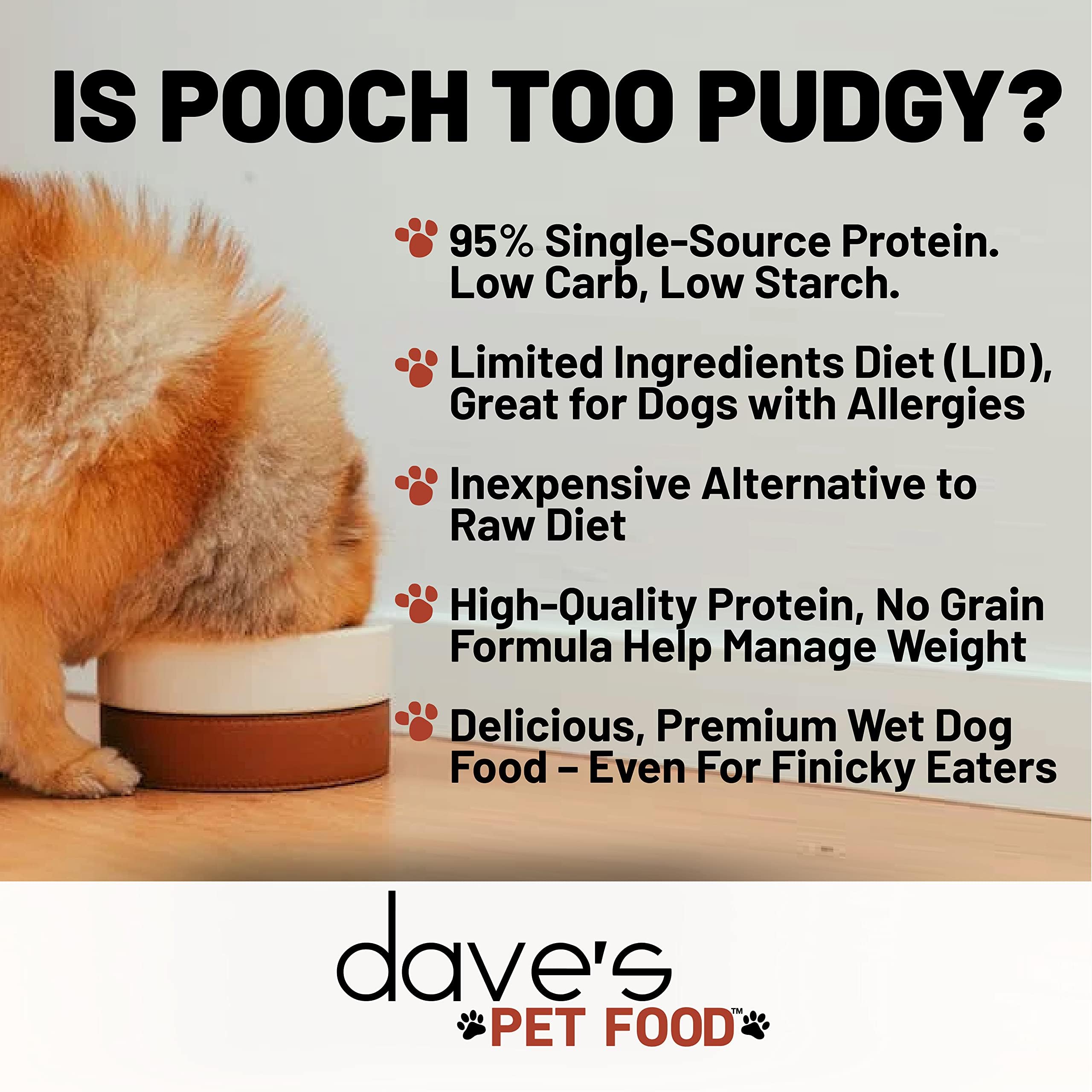 Dave's Pet Food Sin Granos: fórmula sin granos para perros con sensibilidad digestiva