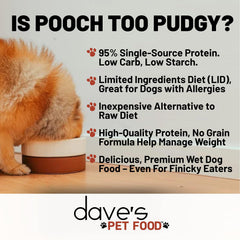 Dave's Pet Food Sin Granos: fórmula sin granos para perros con sensibilidad digestiva