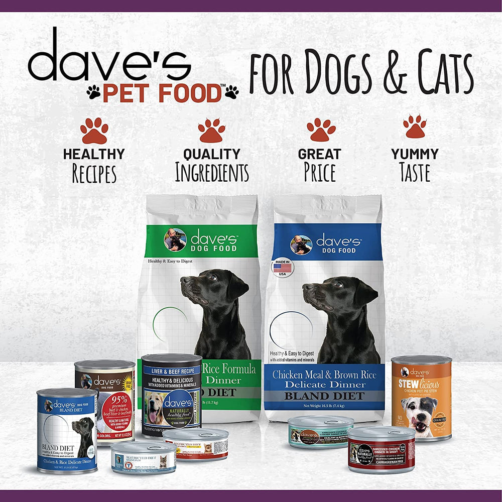 Dave's Pet Food sin subproductos para dieta simple