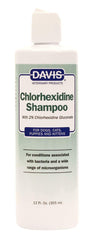 Davis clorhexidina shampoo para mascotas: botella visible, cuidado del pelaje.