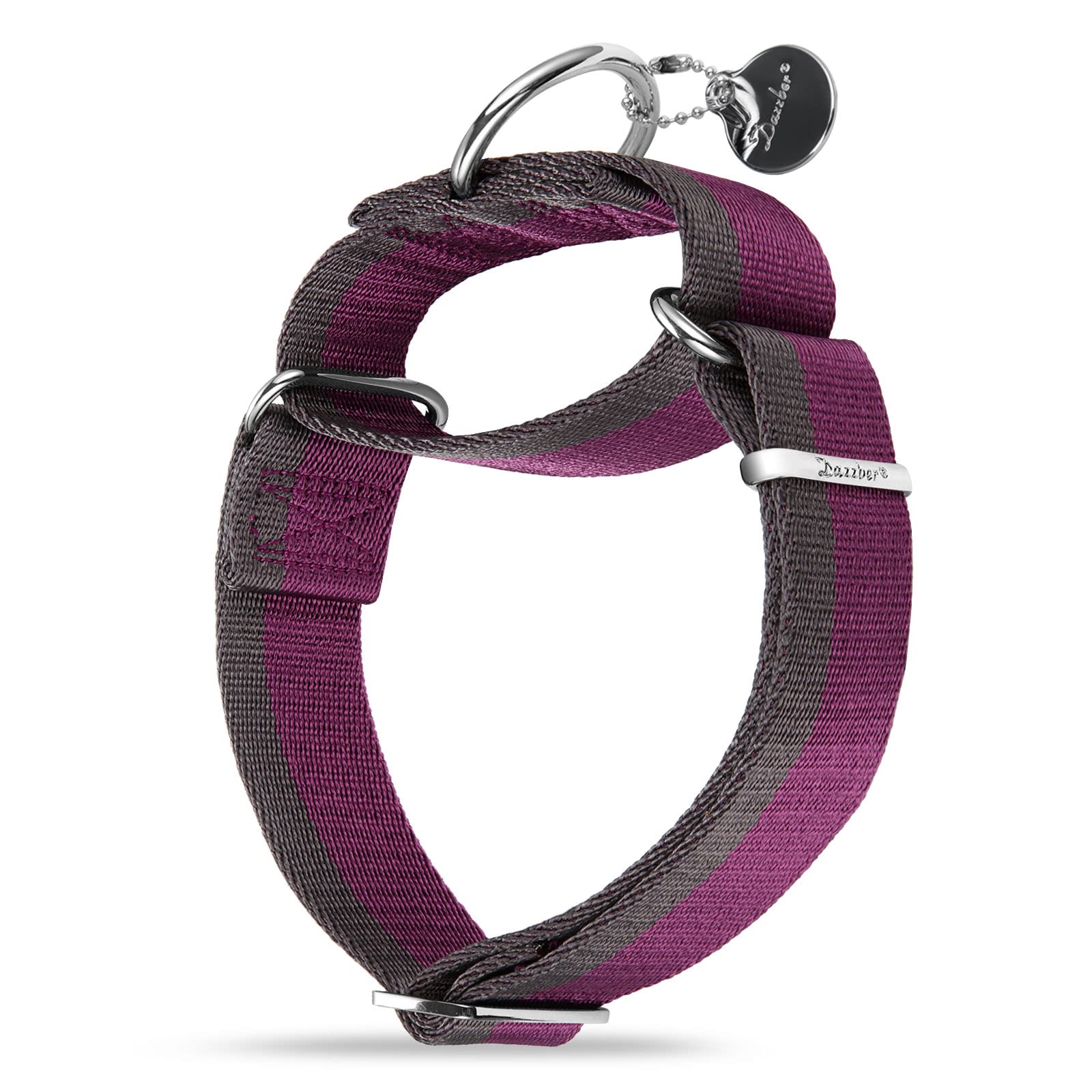 Dazzber collar martingale 1-1-2 pulgadas, diseño ancho para perros grandes y seguros.