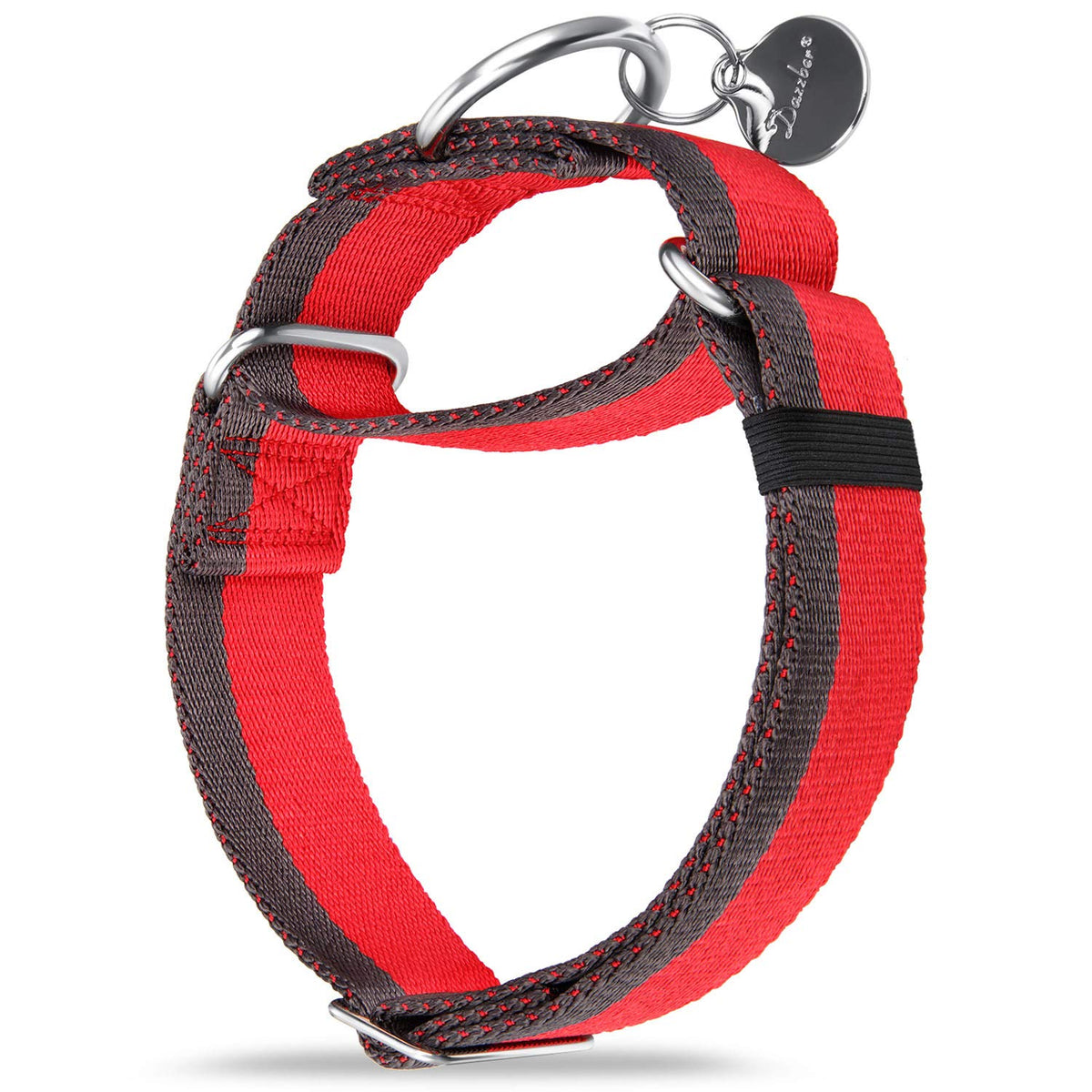 Collar martingale Dazzber de 1,5 pulgadas para perros grandes, con ajuste seguro.