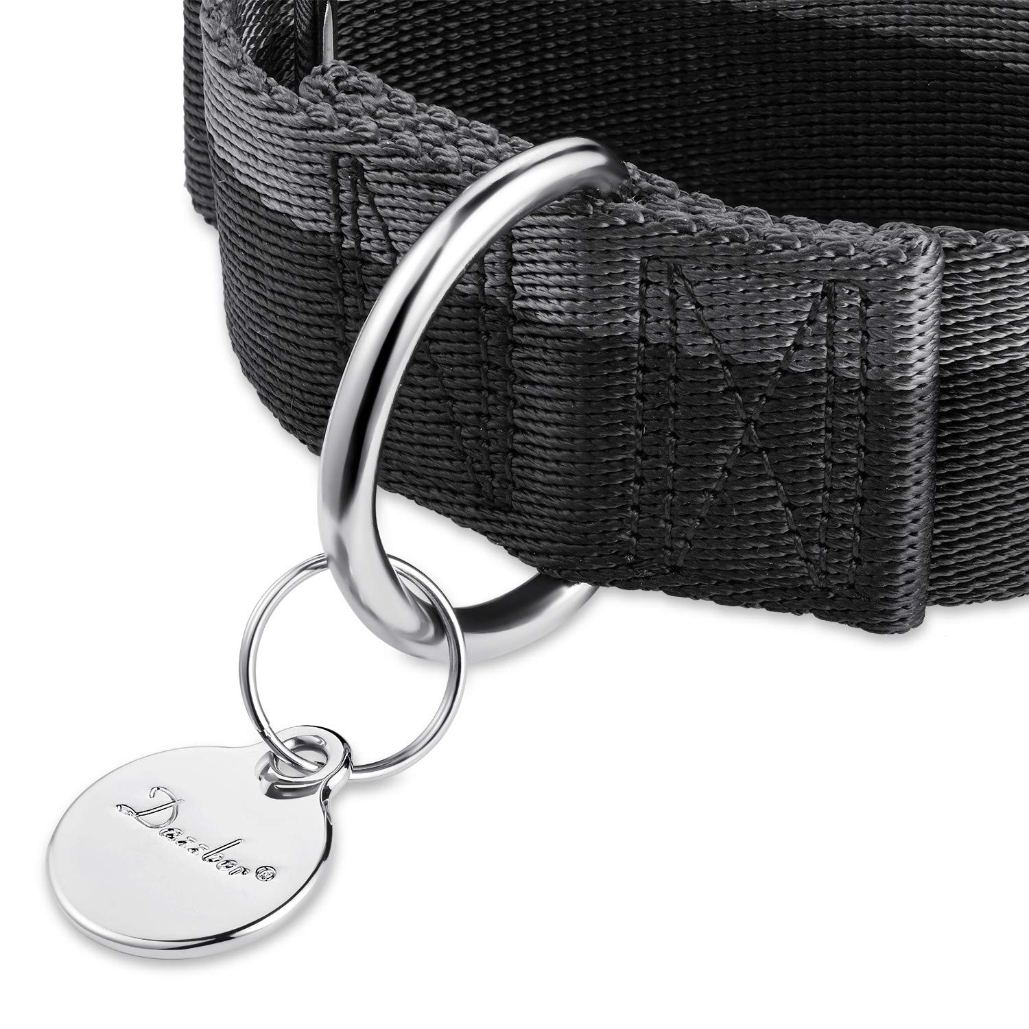 Dazzber collar martingale 1200D nylon, detalle de tejido resistente para uso diario.