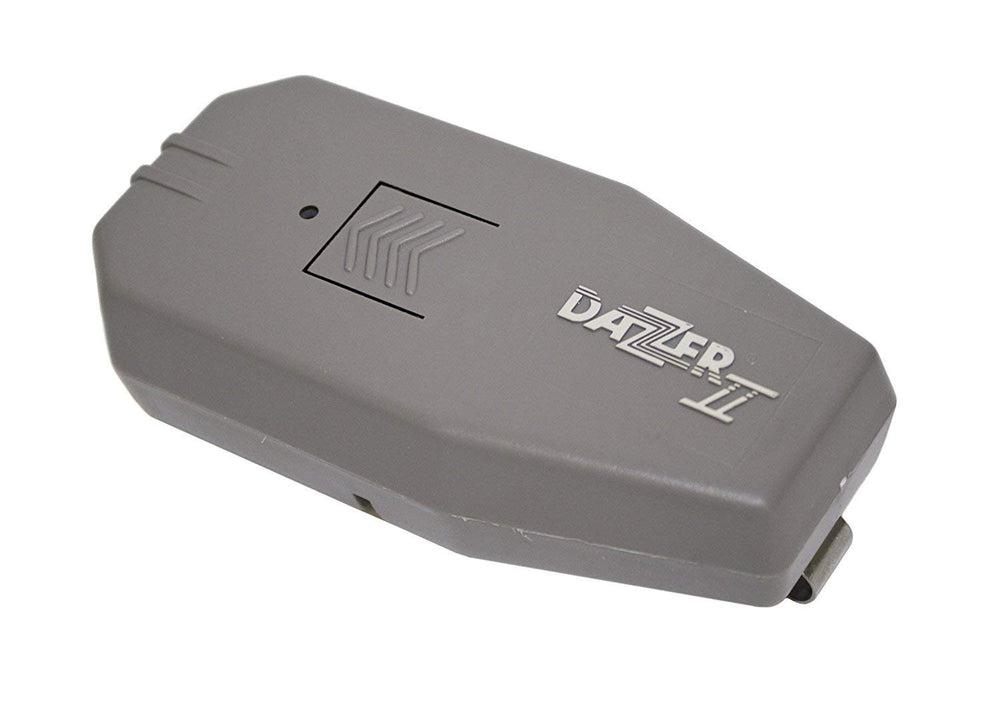 Dazzer Dog Dazer II, vista frontal, disuasor para perros de forma segura.