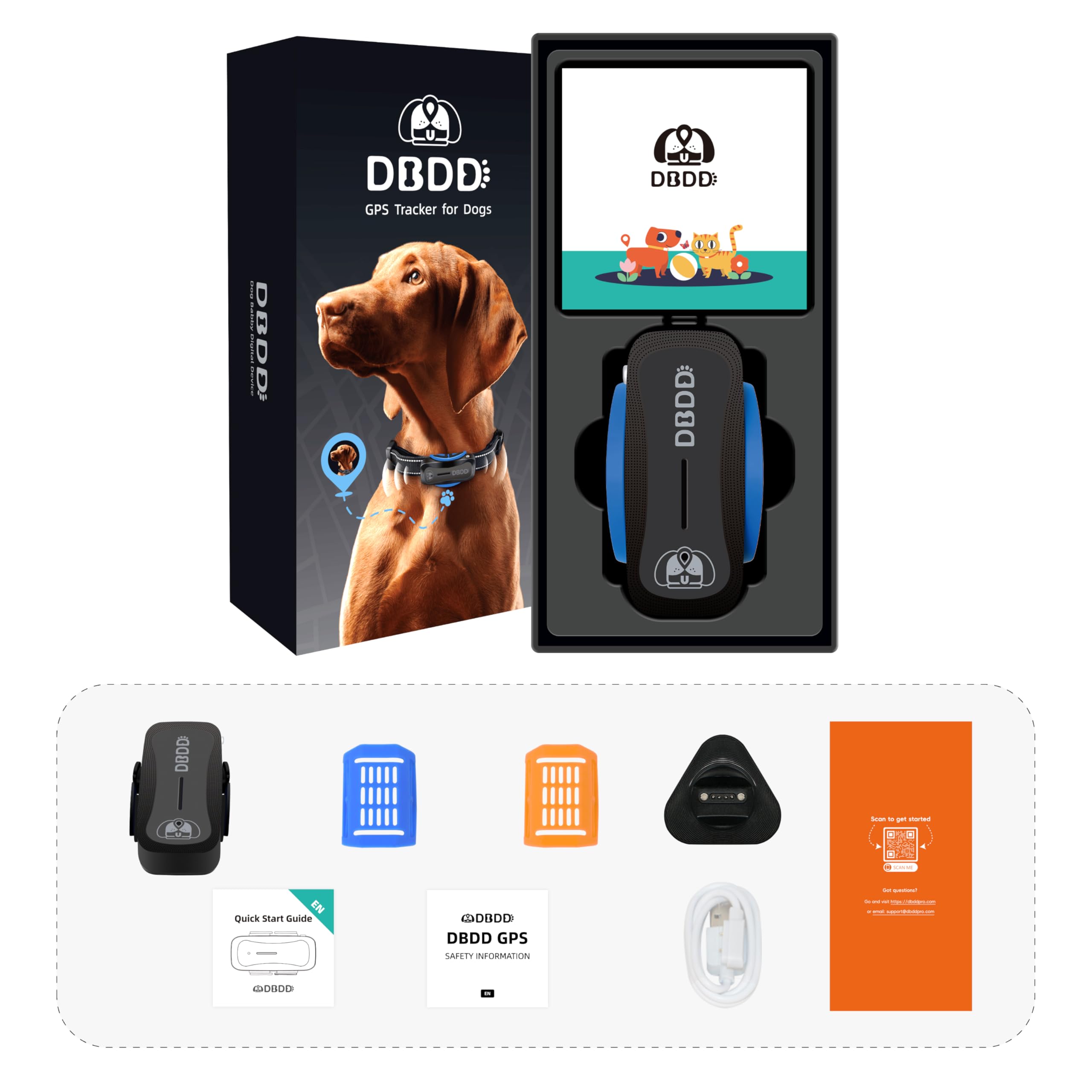 DBDD GPS para perros alerta de escape para evitar pérdidas