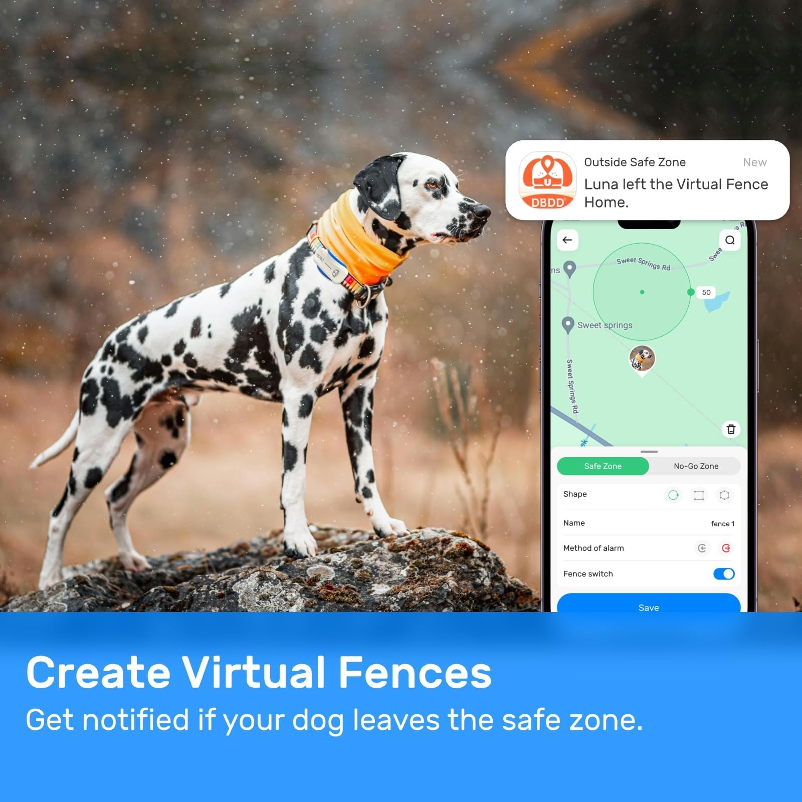DBDD monitor de actividad para perros: pasos y distancias