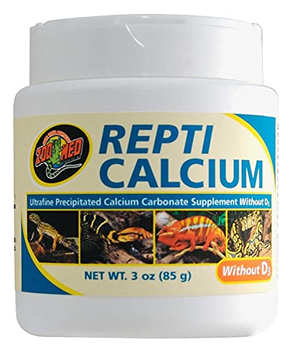 DBDPet Repti Calcium sin D3 en botella de 3oz, apoyo para la ingesta de calcio en reptiles.