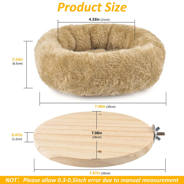 DBNESS hamaca para aves de peluche removible, fácil de limpieza.
