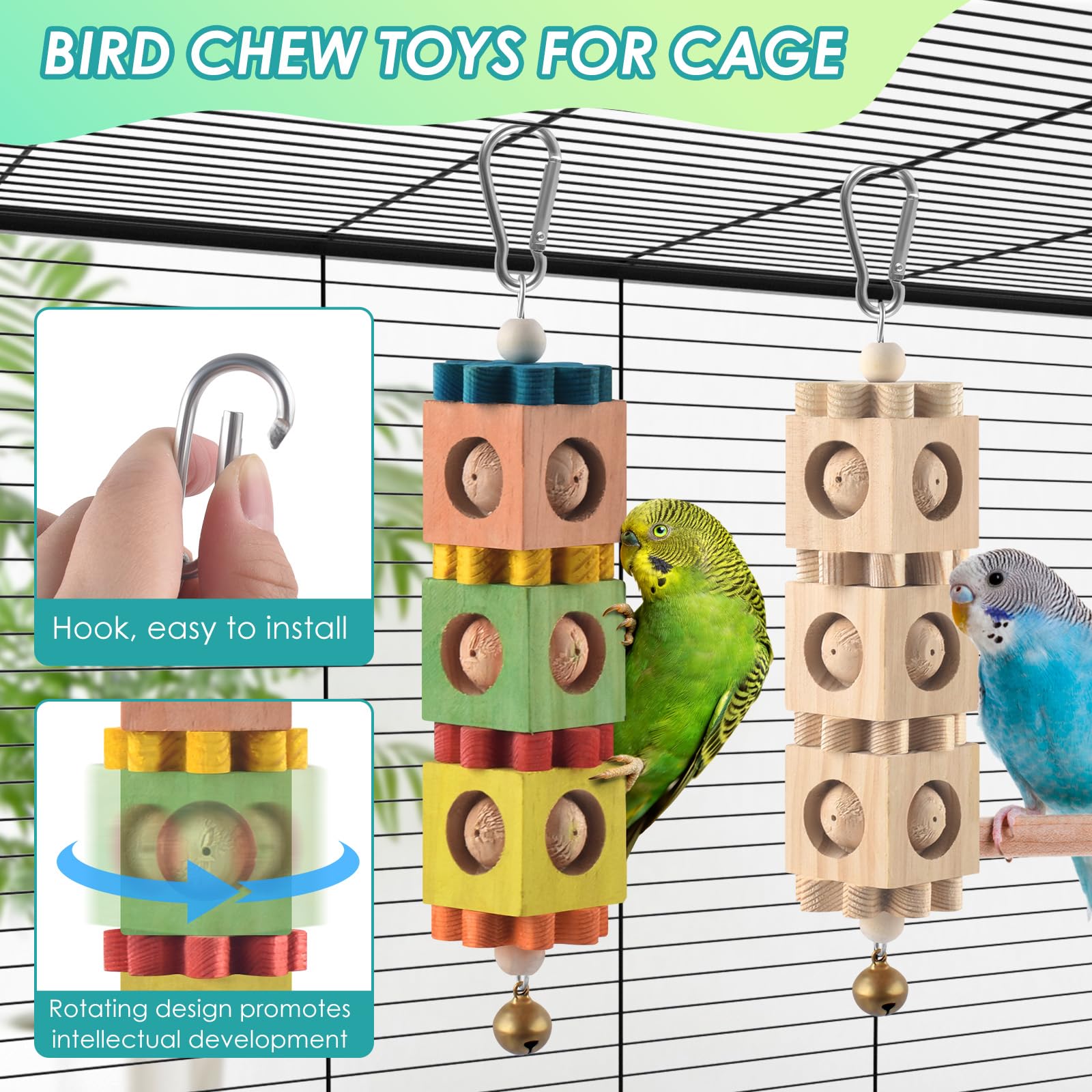 DBNESS Juguete para aves: campana de metal que añade sonido atractivo