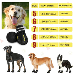 DcOaGt botas para perros grandes, vista lateral, ajuste seguro para cualquier ruta.