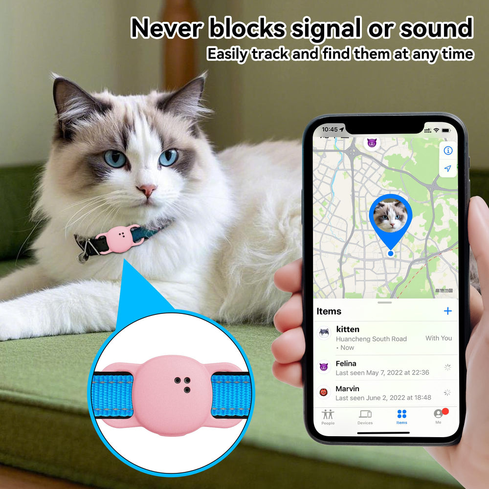 DDJ instalación en una pieza para collar rosa, cómodo para mascotas.