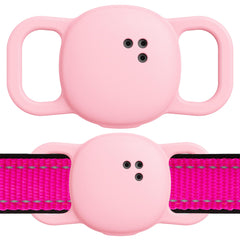 DDJ funda collar Tile Life360 rosa protege el rastreador sin irritar a la mascota.