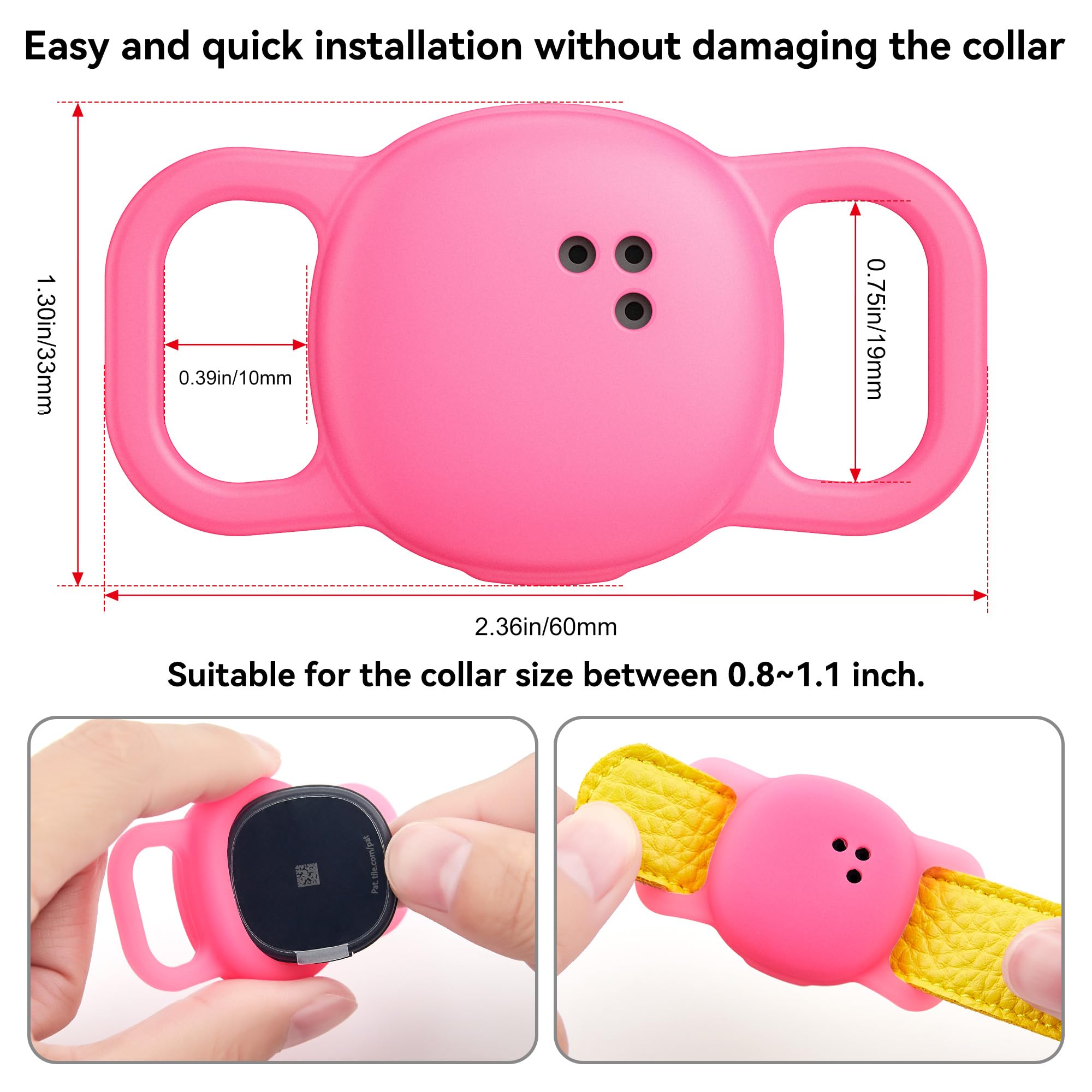 DDJ Instalación rápida: funda compatible con collarels Life360 para un ajuste seguro.