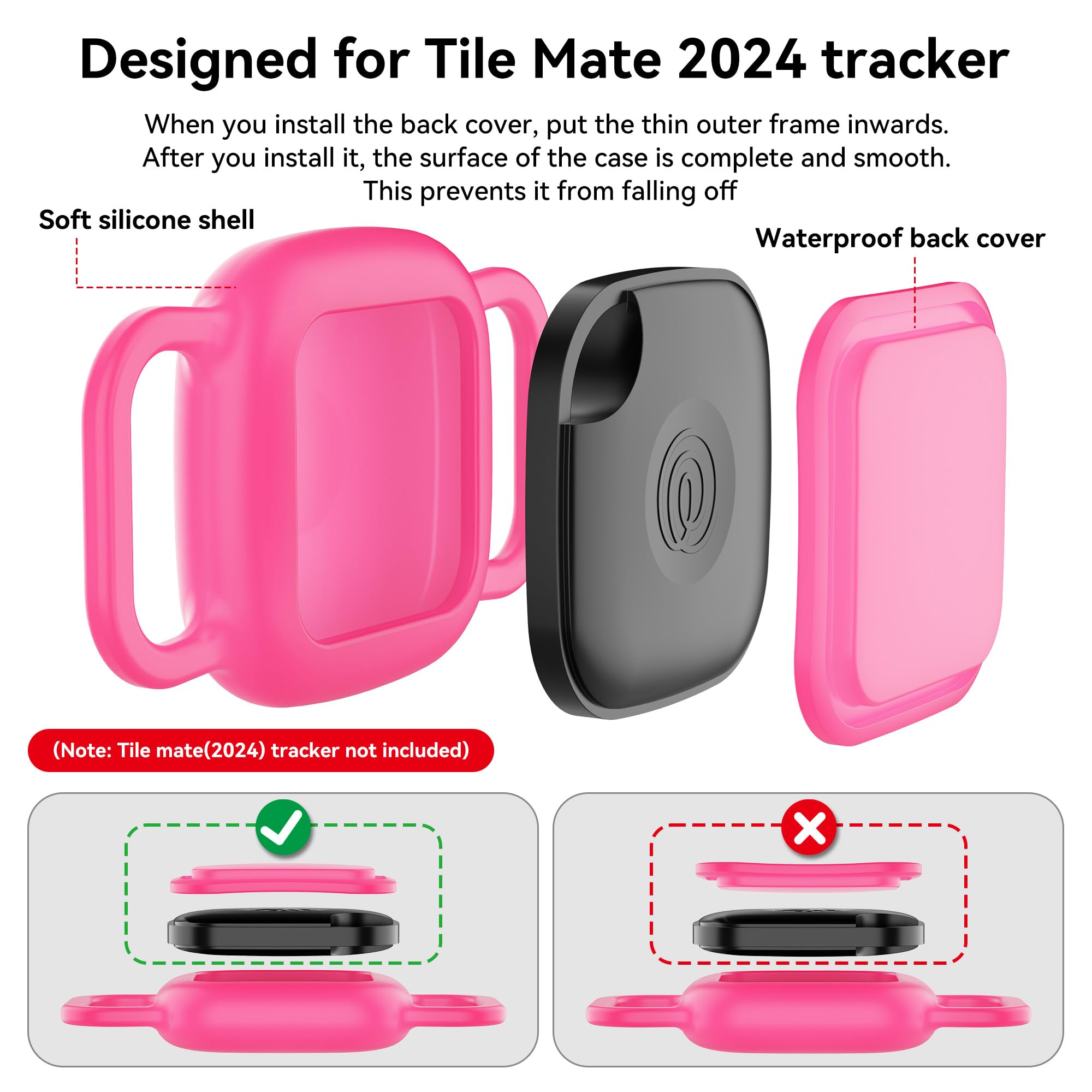 Protección contra rayaduras DDJ Tile Mate rosa, diseño duradero