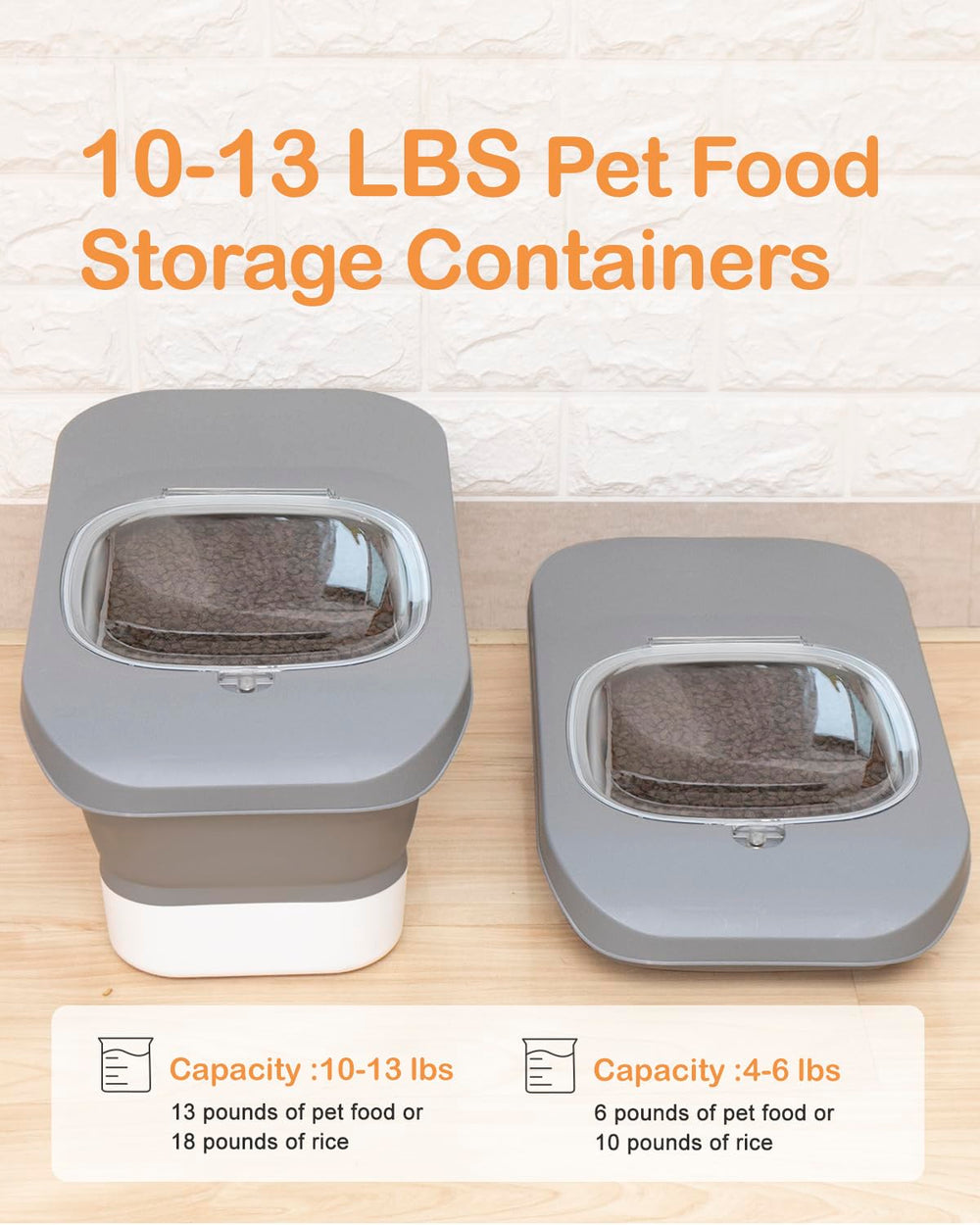 DDMOMMY contenedor alimento perros capacidad 13 libras para croquetas