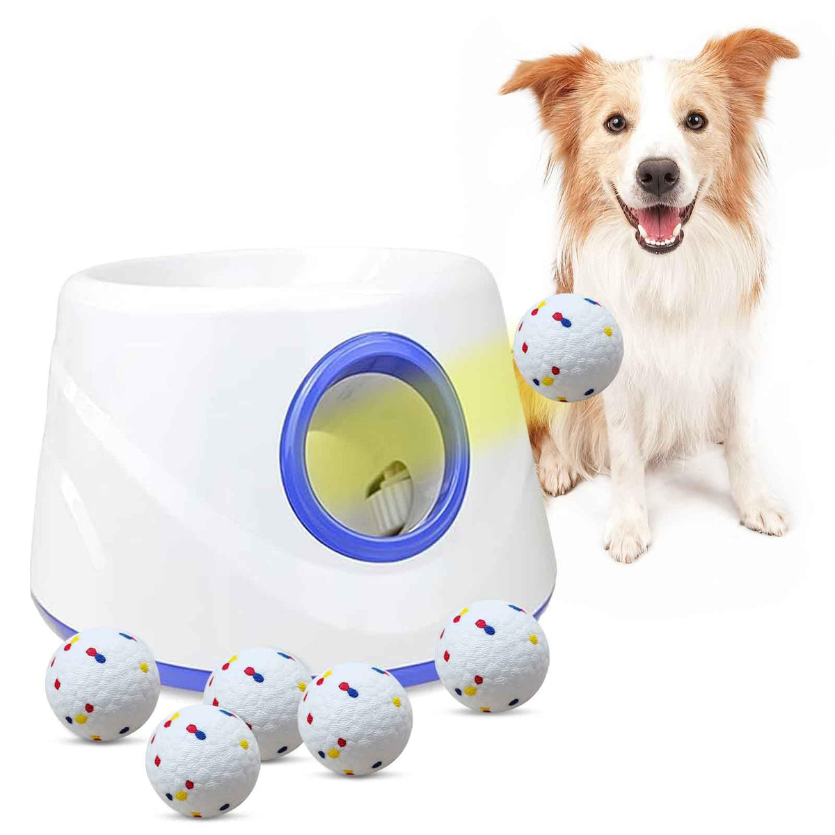 DDQ lanzador-bola-perro-automatico, lanzamiento suave para juego interactivo en casa.