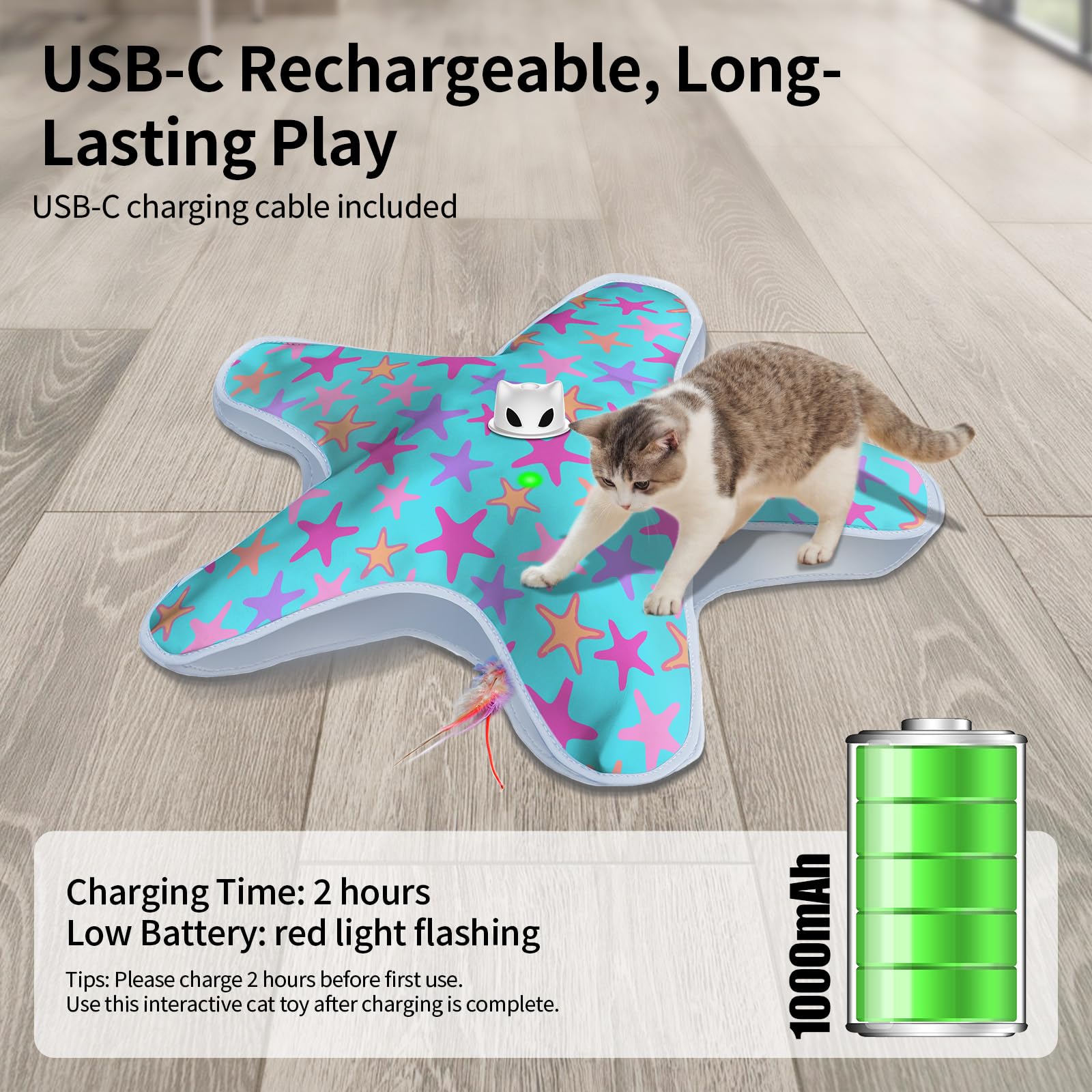 ddxcoo-bateria-recargable-usb-c permite días de juego sin pilas desechables.