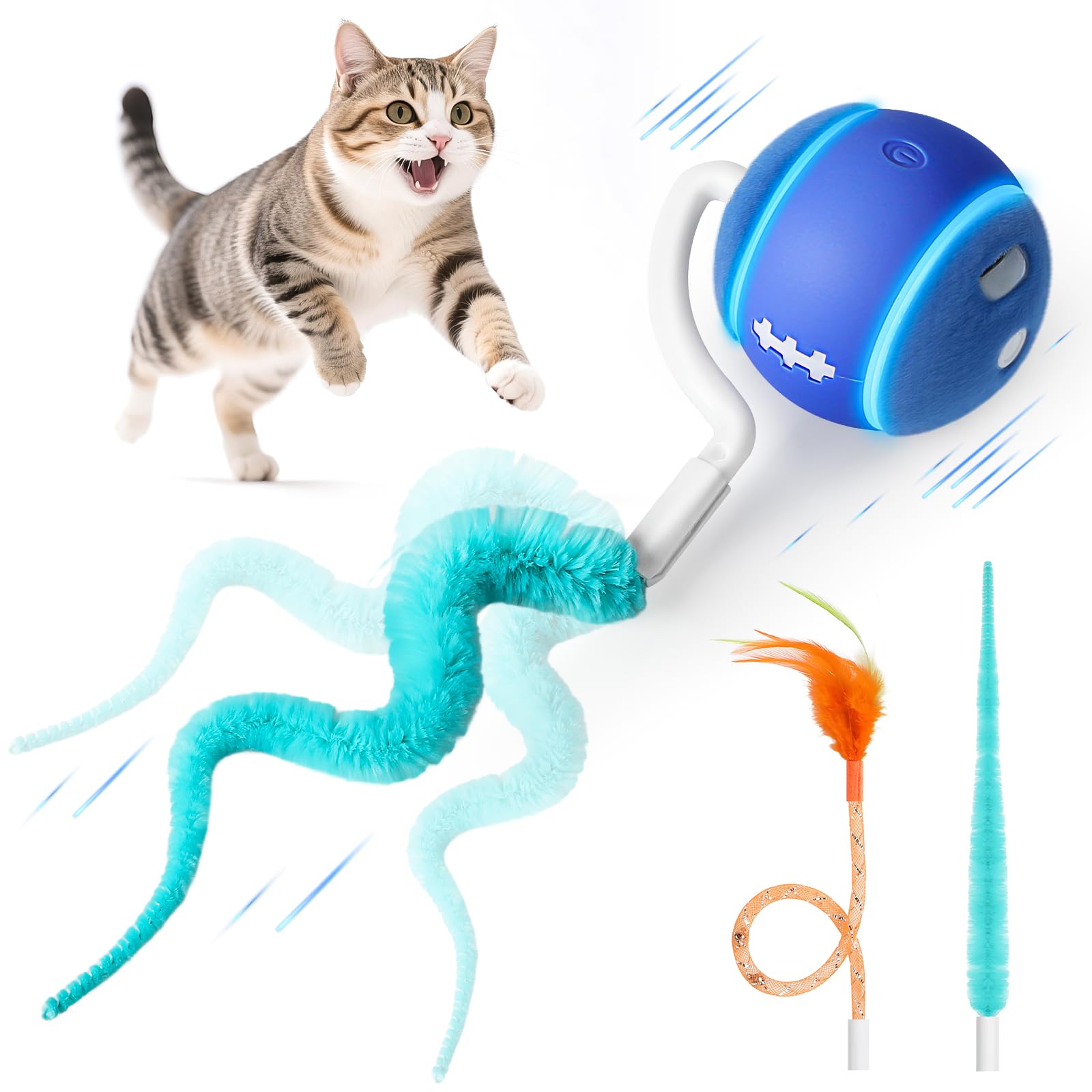 ddxcoo bola interactiva para gatos en interior fomenta juego constante.