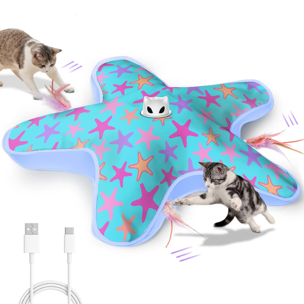 ddxcoo-juguete-gato-interactivo-azul-morado-cubierta estimula curiosidad y juego activo.