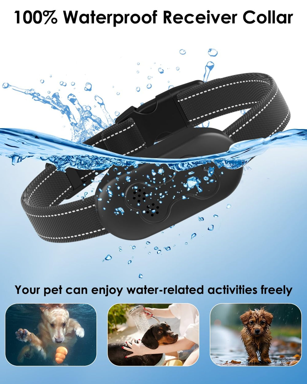 DDZ Collar diseño ergonómico para uso diario en perros.
