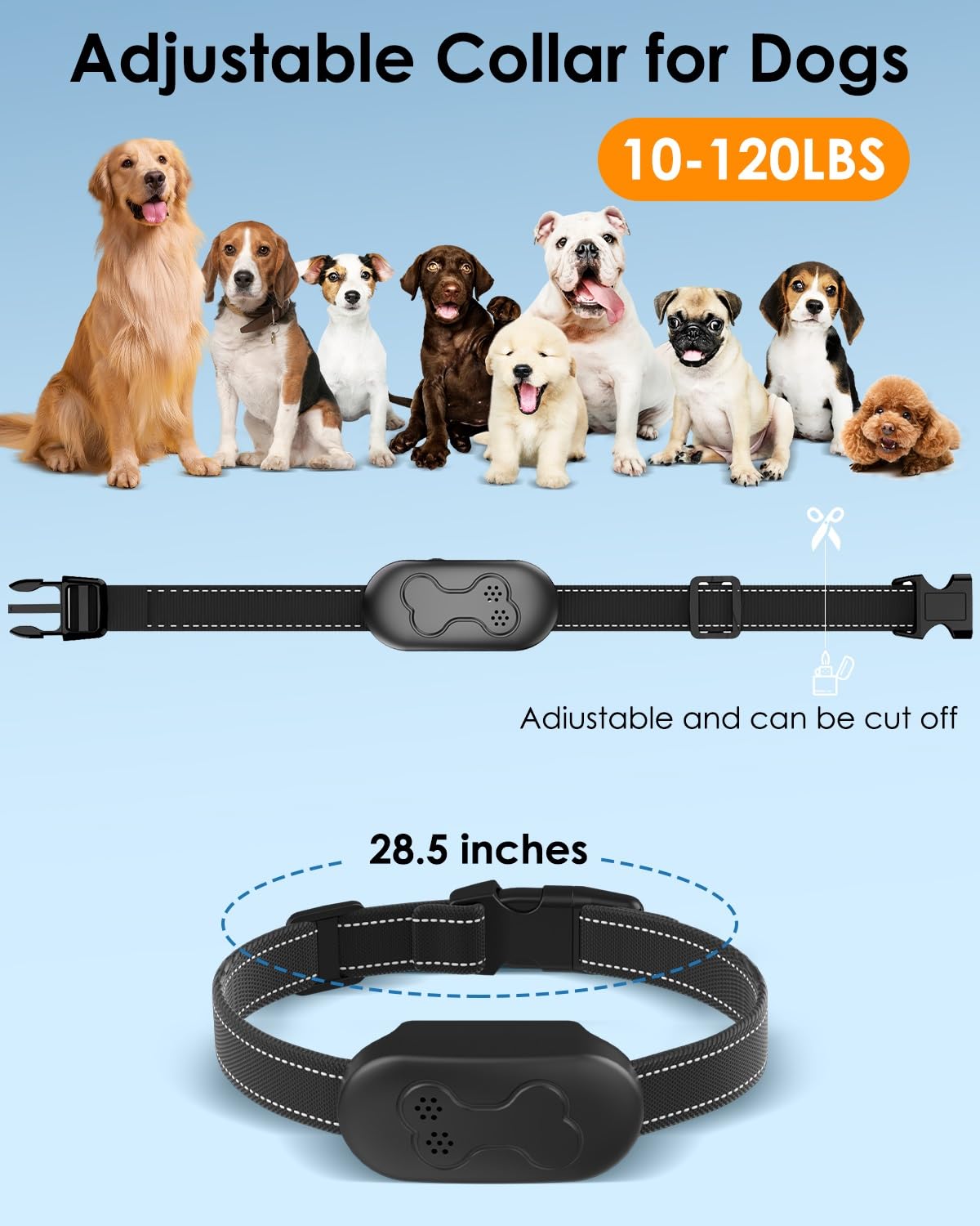 DDZ Collar impermeable IPX7 ideal para cualquier clima y juego mojado.