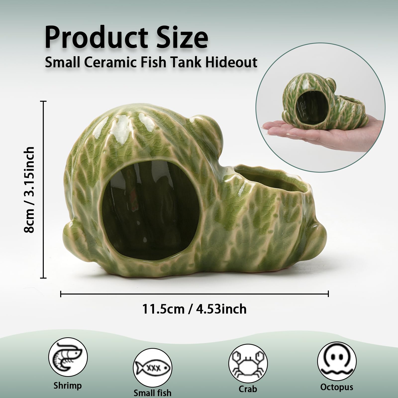 Deapeey cactus verde para acuario: decoración realista