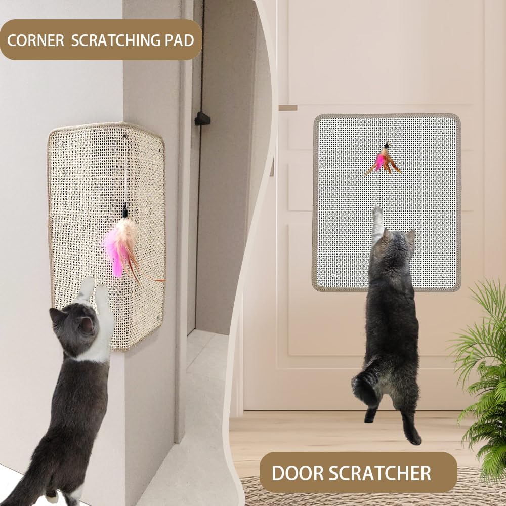 Rascador Deapher de pared para gatos, instalación estable.