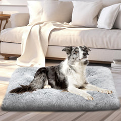 DEBANG HOME cama para perros, superficie suave en gradiente negro-blanco para confort nocturno.