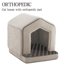 DEBANG HOME casita ortopedica para gatos, interior acolchado que brinda calor y confort